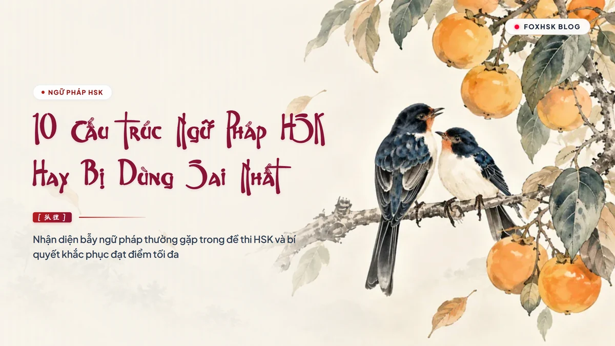Tổng hợp 10 cấu trúc ngữ pháp HSK hay bị dùng sai nhất và cách khắc phục - FoxHSK