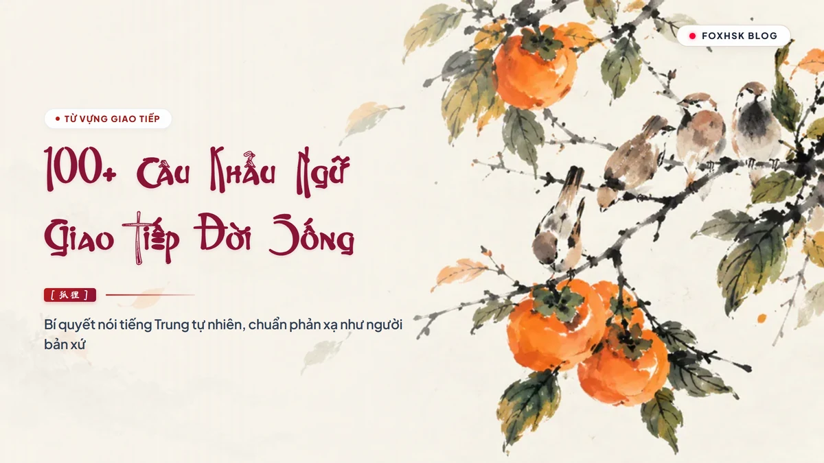 100+ Câu Khẩu Ngữ Tiếng Trung Đời Sống: Mẹo Xưng Hô, Mặc Cả, Từ Lóng Mạng & Từ Chối Khéo Như Người Bản Xứ - FoxHSK