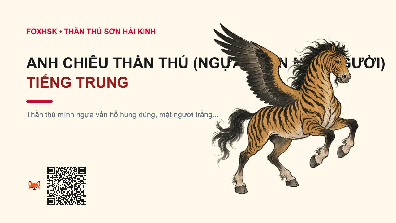 Anh Chiêu Thần Thú (Ngựa Thần Mặt Người) Tiếng Trung Là Gì? (英招 - yīngzhāo) • Nguồn Gốc Sơn Hải Kinh - Tây Sơn, Dấu Ấn Pop Culture & Phương Pháp Hóa Giải - FoxHSK
