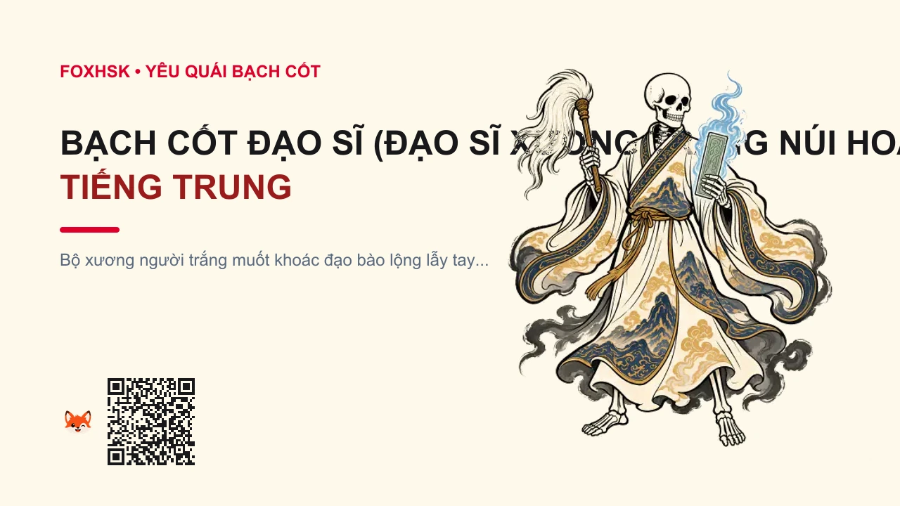 Bạch Cốt Đạo Sĩ (Đạo Sĩ Xương Trắng Núi Hoang) Tiếng Trung Là Gì? (白骨道人 - báigǔ dàorén) • Nguồn Gốc Chuyện ma Liêu Trai &, Dấu Ấn Pop Culture & Phương Pháp Hóa Giải - FoxHSK