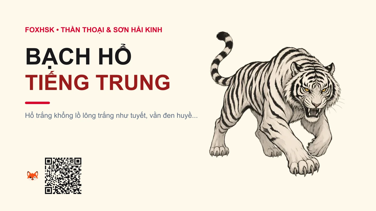 Bạch Hổ Tiếng Trung Là Gì? (白虎 - báihǔ) • Nguồn Gốc Tứ Tượng thiên văn cổ, Dấu Ấn Pop Culture & Phương Pháp Hóa Giải - FoxHSK