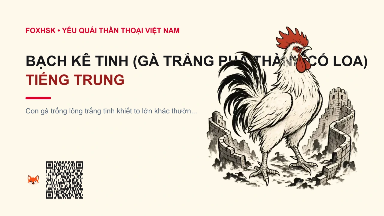 Bạch Kê Tinh (Gà Trắng Phá Thành Cổ Loa) Tiếng Trung Là Gì? (白鸡精 - báijījīng) • Nguồn Gốc Lĩnh Nam Chích Quái,, Dấu Ấn Pop Culture & Phương Pháp Hóa Giải - FoxHSK