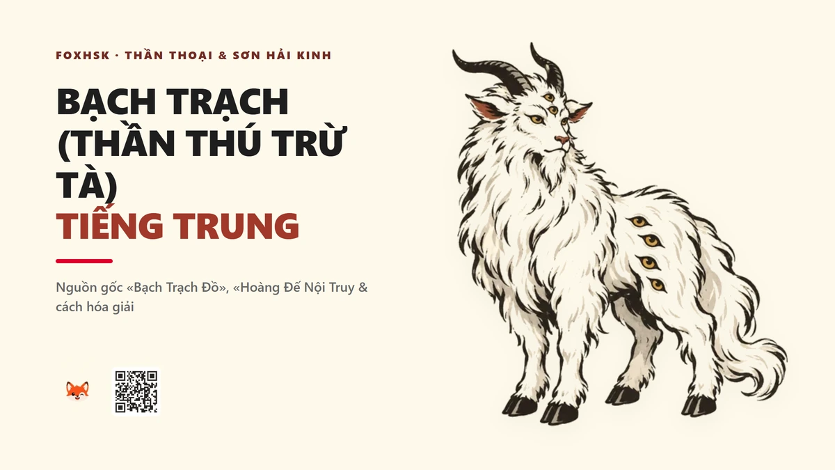 Bạch Trạch (Thần Thú Trừ Tà) Tiếng Trung Là Gì? (白泽 - báizé) • Nguồn Gốc Bạch Trạch Đồ, Hoàng Đế, Dấu Ấn Pop Culture & Phương Pháp Hóa Giải - FoxHSK