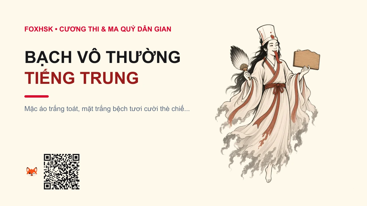 Bạch Vô Thường Tiếng Trung Là Gì? (白无常 - bái wúcháng) • Nguồn Gốc Tín ngưỡng dân gian, Dấu Ấn Pop Culture & Phương Pháp Hóa Giải - FoxHSK