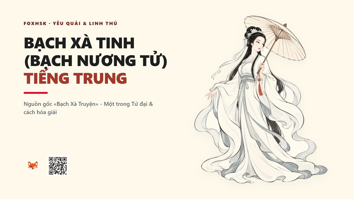 Bạch Xà Tinh (Bạch Nương Tử) Tiếng Trung Là Gì? (白蛇精 - báishéjīng) • Truyền Thuyết Tây Hồ Bạch Nương Tử, Hoạt Hình 3D Duyên Khởi & Tháp Lôi Phong - FoxHSK