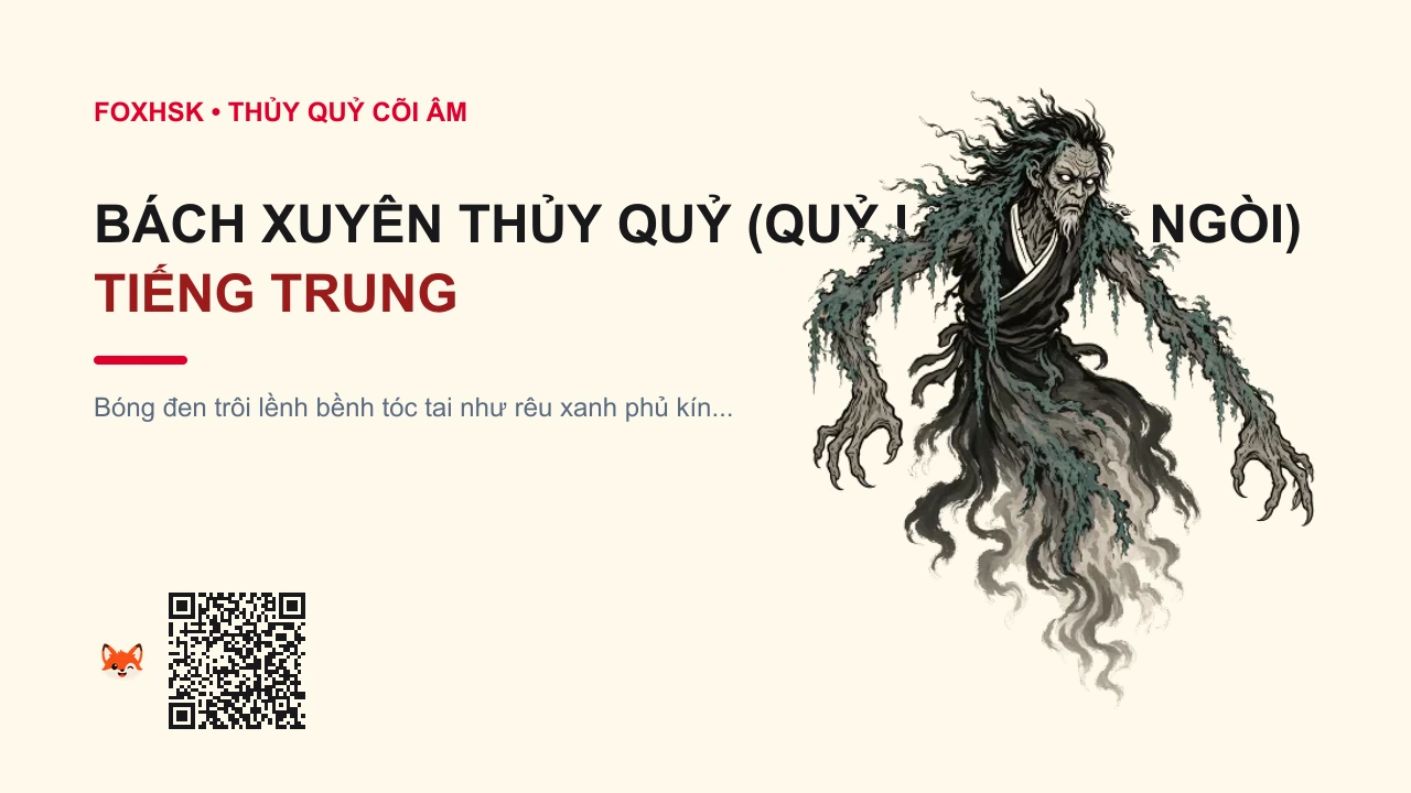 Bách Xuyên Thủy Quỷ (Quỷ Lũ Sông Ngòi) Tiếng Trung Là Gì? (百川恶水鬼 - bǎichuān èshuǐguǐ) • Nguồn Gốc Chuyện truyền tụng ven, Dấu Ấn Pop Culture & Phương Pháp Hóa Giải - FoxHSK