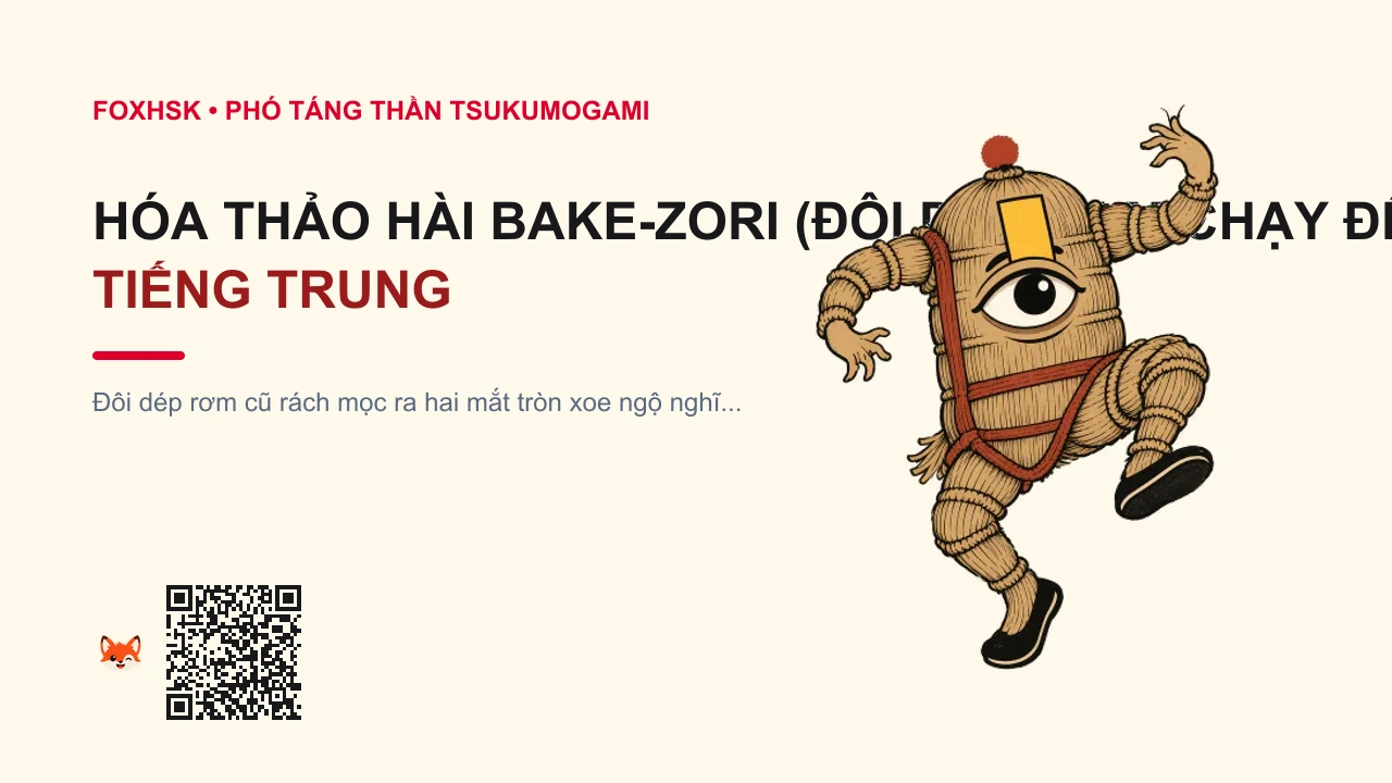 Hóa Thảo Hài Bake-zori (Đôi Dép Rơm Chạy Đêm) Tiếng Trung Là Gì? (化草鞋 - huàcǎoxié) • Nguồn Gốc Văn hóa dân gian, Dấu Ấn Pop Culture & Phương Pháp Hóa Giải - FoxHSK