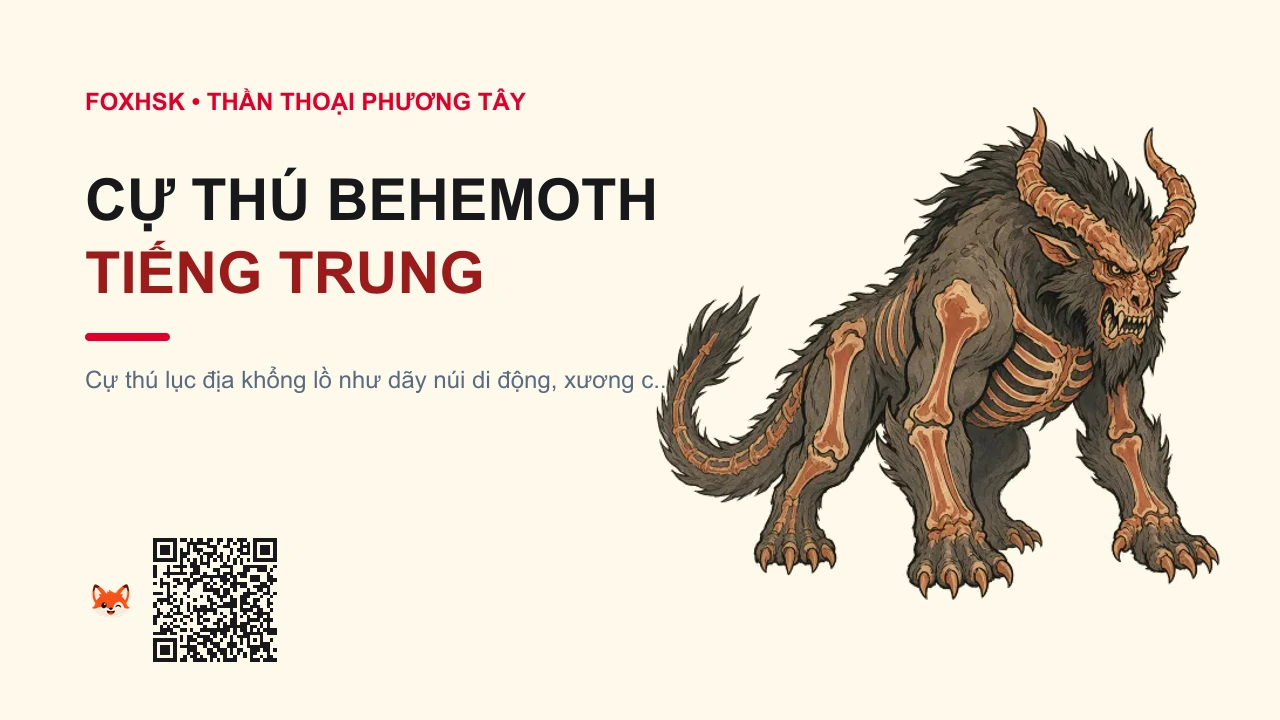 Cự Thú Behemoth Tiếng Trung Là Gì? (贝希摩斯 - bèixīmósī) • Nguồn Gốc Kinh Thánh Cựu Ước, Sách, Dấu Ấn Pop Culture & Phương Pháp Hóa Giải - FoxHSK