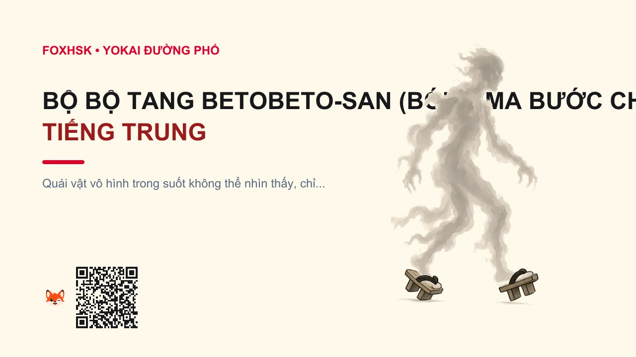 Bộ Bộ Tang Betobeto-san (Bóng Ma Bước Chân Đuổi Sau) Tiếng Trung Là Gì? (跟脚鬼 - gēnjiǎoguǐ) • Nguồn Gốc Tỉnh Nara và các con, Dấu Ấn Pop Culture & Phương Pháp Hóa Giải - FoxHSK