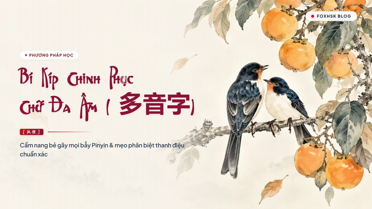 Bí Kíp Chinh Phục Chữ Đa Âm Tiếng Trung (多音字): Cẩm Nang Phá Bẫy Pinyin Toàn Diện Từ HSK 1 Đến HSK 6 - FoxHSK