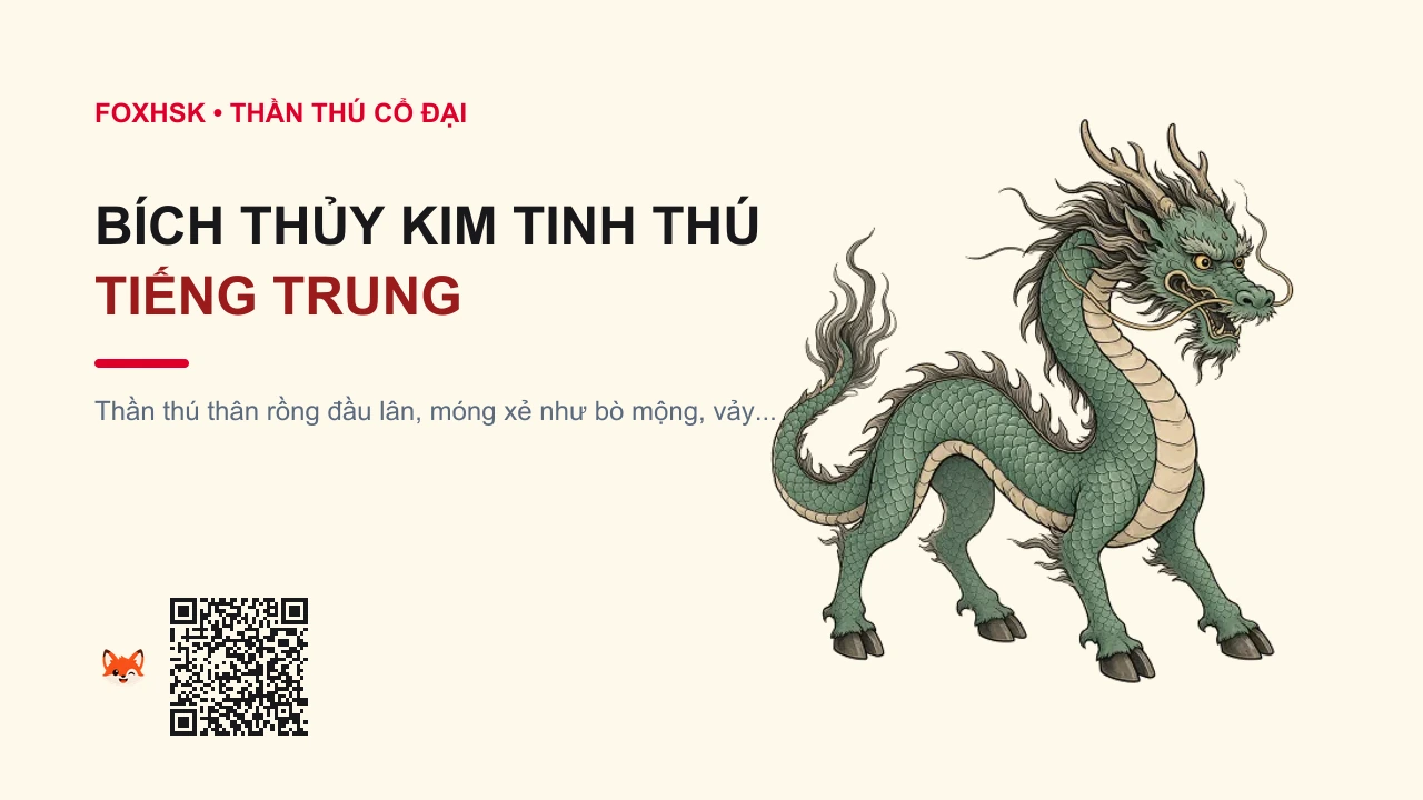 Bích Thủy Kim Tinh Thú Tiếng Trung Là Gì? (辟水金睛兽 - bìshuǐ jīnjīngshòu) • Nguồn Gốc Tây Du Ký, Động Tích, Dấu Ấn Pop Culture & Phương Pháp Hóa Giải - FoxHSK