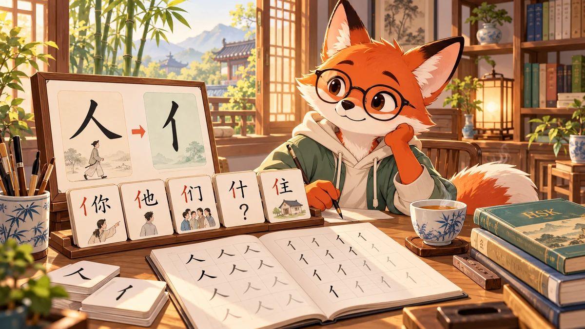 Bí Quyết Nhận Diện Biến Thể Bộ Thủ Chữ Hán: Giải Mã Chữ Đổi Hình Dạng - FoxHSK