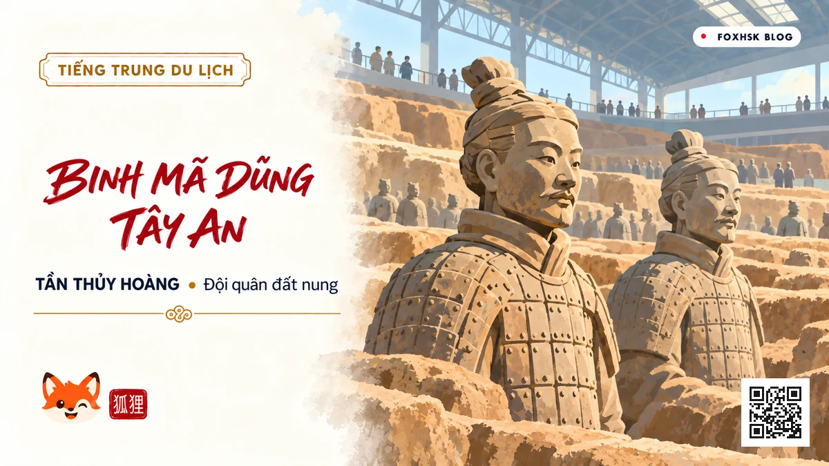 Bí Ẩn Binh Mã Dũng (兵马俑) Tây An: Đội Quân Đất Nung Tần Thủy Hoàng & 2.200 Năm Chưa Thể Khai Quật Toàn Bộ - FoxHSK