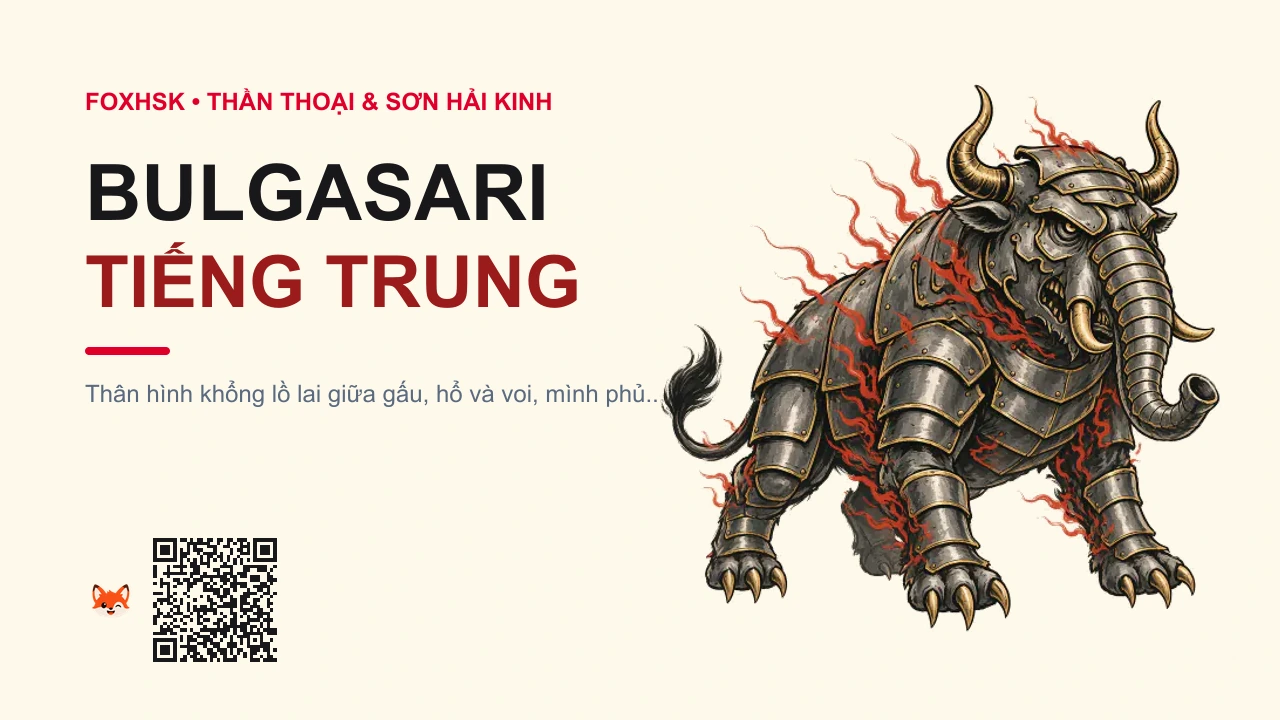 Bulgasari Tiếng Trung Là Gì? (不可杀 - bùkěshā) • Nguồn Gốc Truyền thuyết thời, Dấu Ấn Pop Culture & Phương Pháp Hóa Giải - FoxHSK