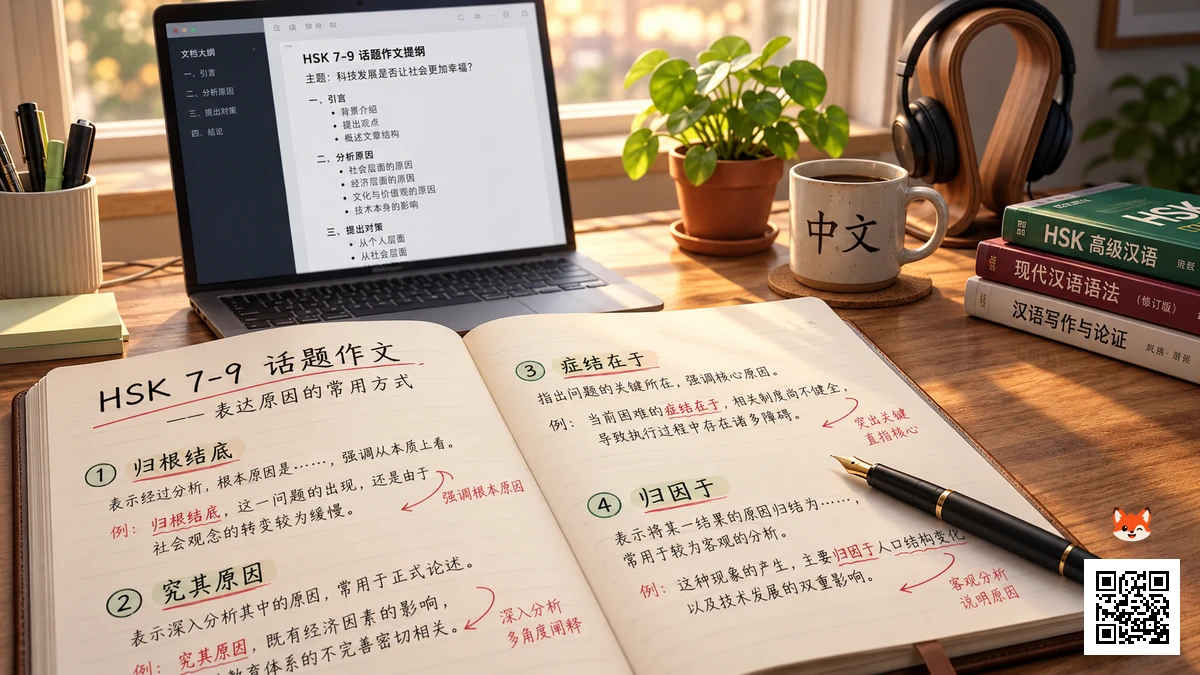 [HSK 7-9] CÁC CÁCH DIỄN ĐẠT “NGUYÊN NHÂN” TRONG VĂN NGHỊ LUẬN (话题作文) NÂNG TẦM BÀI VIẾT | FoxHSK - FoxHSK