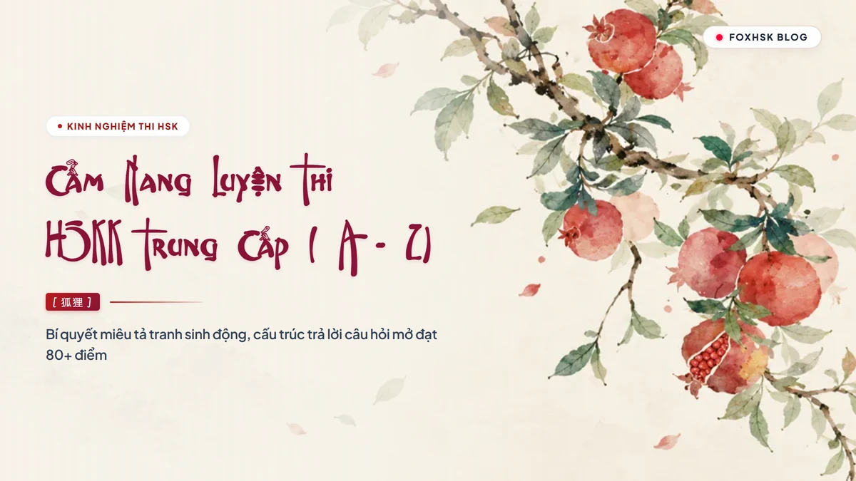 Cẩm Nang Luyện Thi HSKK Trung Cấp Từ A-Z: Mẹo Mô Tả Tranh & Câu Hỏi Mở | FoxHSK | FoxHSK