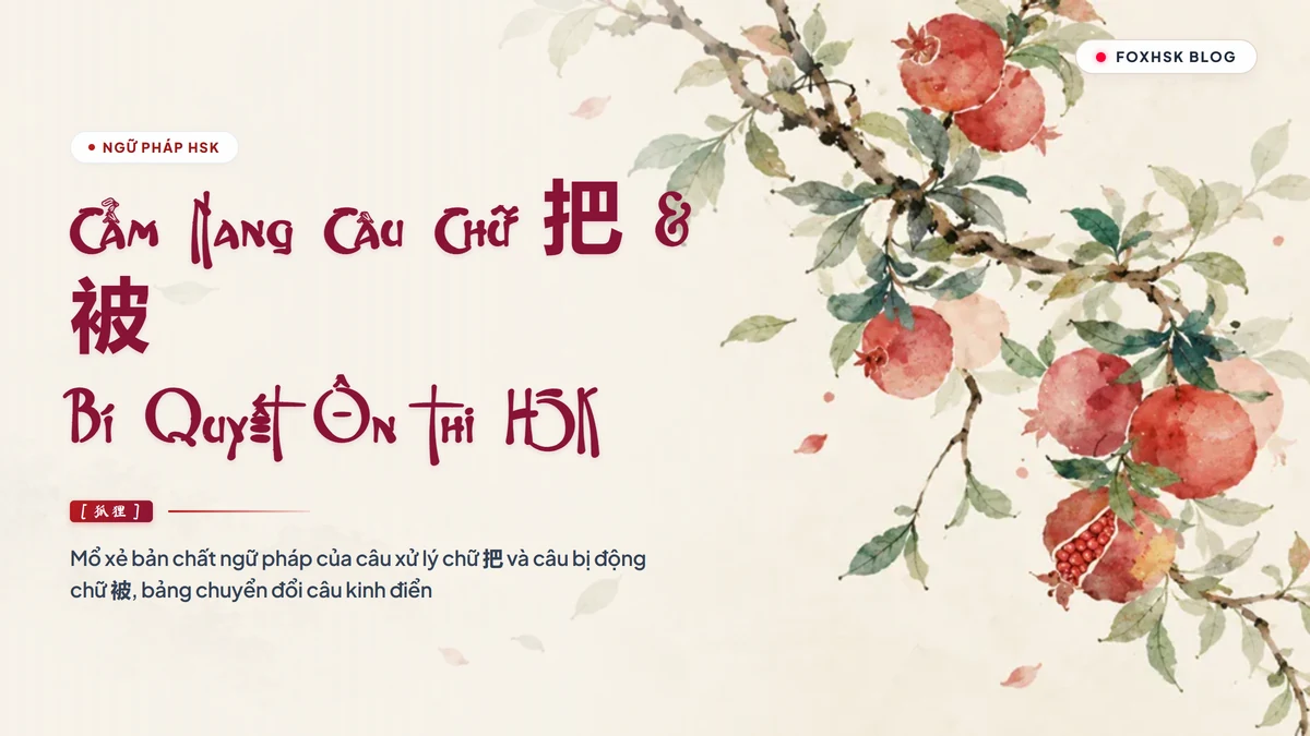 Cẩm Nang Cấu Trúc Câu Chữ 把 và 被 Trong HSK Chuẩn Nhất | FoxHSK - FoxHSK