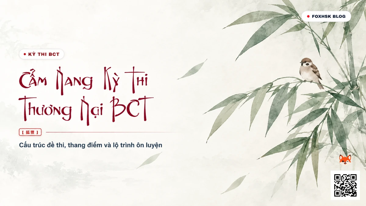 Cẩm Nang Chứng Chỉ Tiếng Trung Thương Mại BCT: Cấu Trúc Đề Thi, Thang Điểm & Lộ Trình Ôn Luyện - FoxHSK