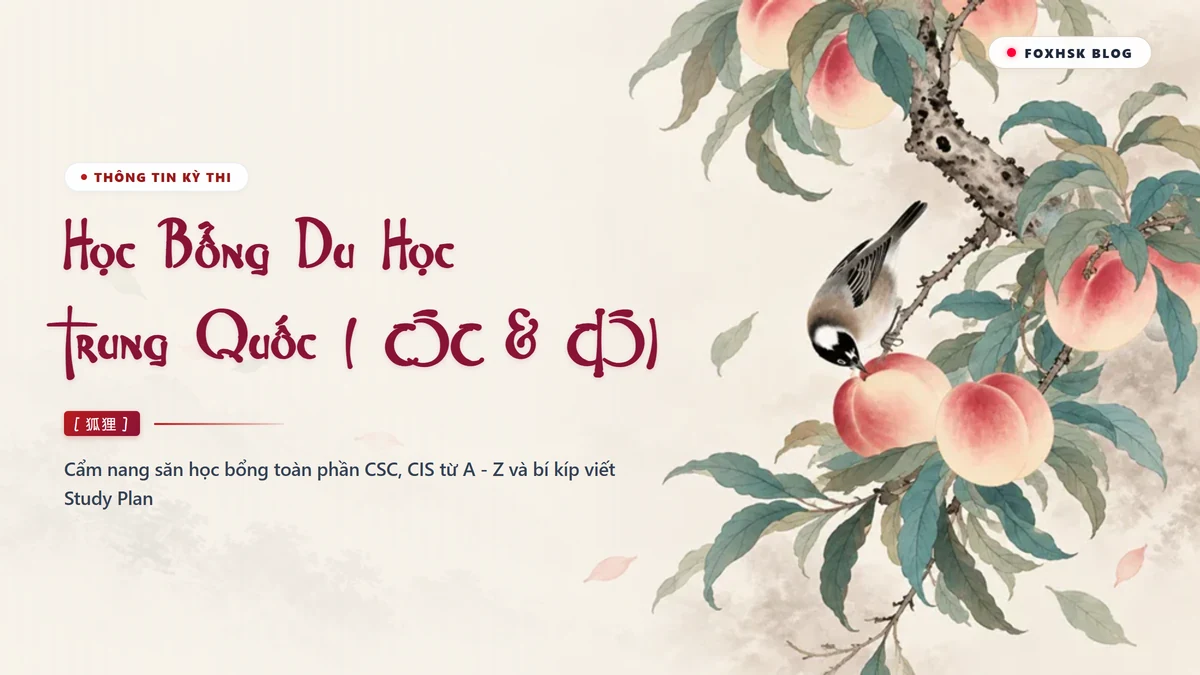 Cẩm Nang Săn Học Bổng Du Học Trung Quốc (CSC, CIS) Từ A Đến Z | FoxHSK - FoxHSK