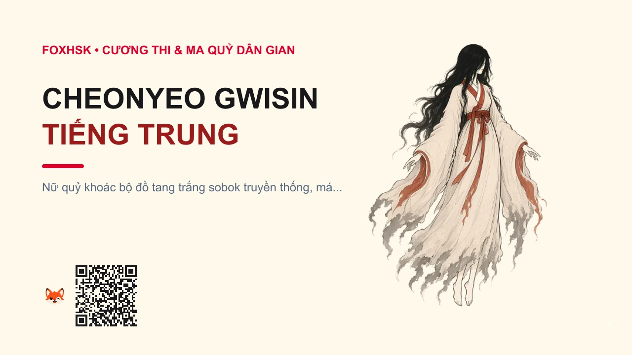 Cheonyeo Gwisin Tiếng Trung Là Gì? (处女鬼 - chǔnǚguǐ) • Nguồn Gốc Dân gian triều đại, Dấu Ấn Pop Culture & Phương Pháp Hóa Giải - FoxHSK
