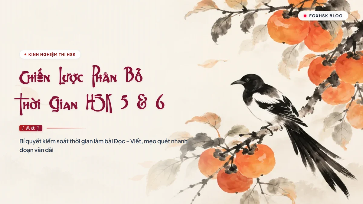Chiến Lược Phân Bổ Thời Gian Thi HSK 5 và HSK 6 Điểm Cao | FoxHSK - FoxHSK
