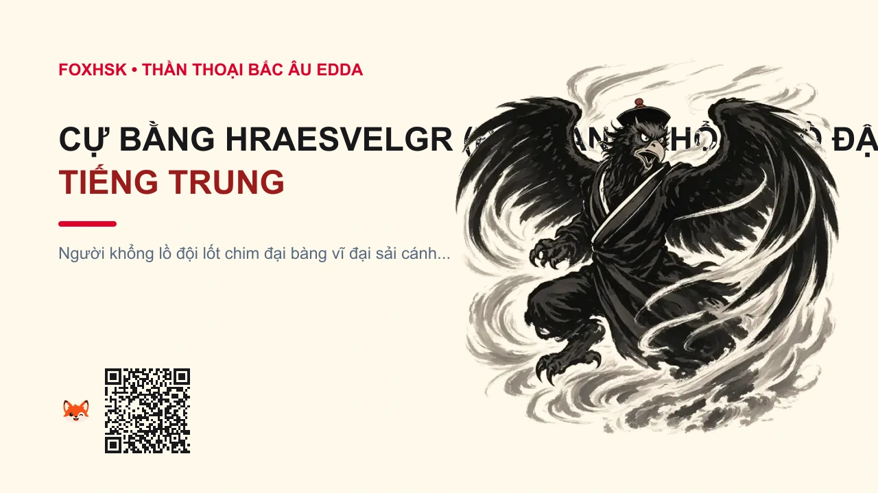 Cự Bằng Hraesvelgr (Đại Bàng Khổng Lồ Đập Cánh Thành Gió) Tiếng Trung Là Gì? (赫拉斯瓦尔格尔 - hèlāsīwǎ'ěrgé'ěr) • Nguồn Gốc Đỉnh tận cùng bầu trời, Dấu Ấn Pop Culture & Phương Pháp Hóa Giải - FoxHSK