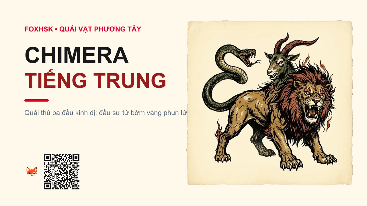 Chimera Tiếng Trung Là Gì? (奇美拉 - qíměilā) • Nguồn Gốc Thần thoại Hy Lạp cổ, Dấu Ấn Pop Culture & Phương Pháp Hóa Giải - FoxHSK