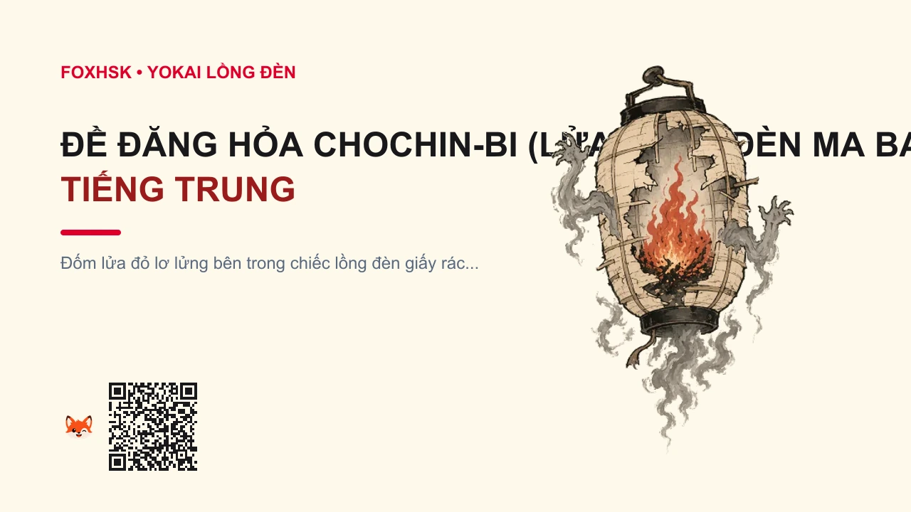 Đề Đăng Hỏa Chochin-bi (Lửa Lồng Đèn Ma Bay Nghĩa Địa) Tiếng Trung Là Gì? (提灯火 - tídēnghuǒ) • Nguồn Gốc Tỉnh Tokushima và các, Dấu Ấn Pop Culture & Phương Pháp Hóa Giải - FoxHSK