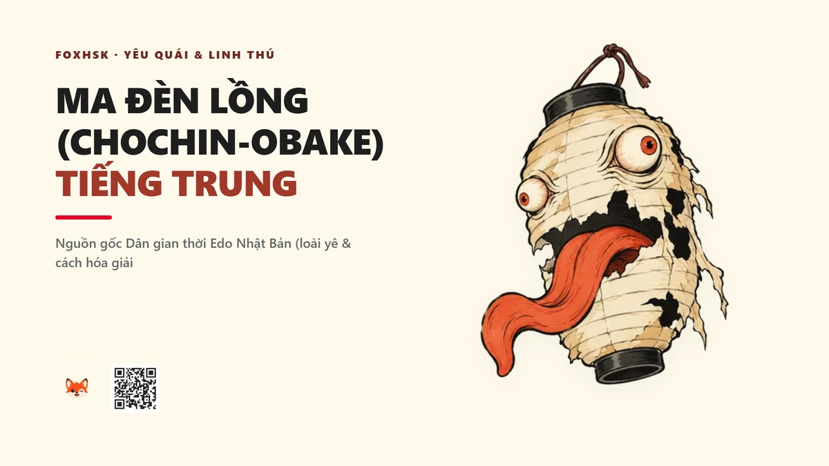 Ma Đèn Lồng (Chochin-obake) Tiếng Trung Là Gì? (提灯鬼 - tídēngguǐ) • Nguồn Gốc Dân gian thời Edo Nhật, Dấu Ấn Pop Culture & Phương Pháp Hóa Giải - FoxHSK