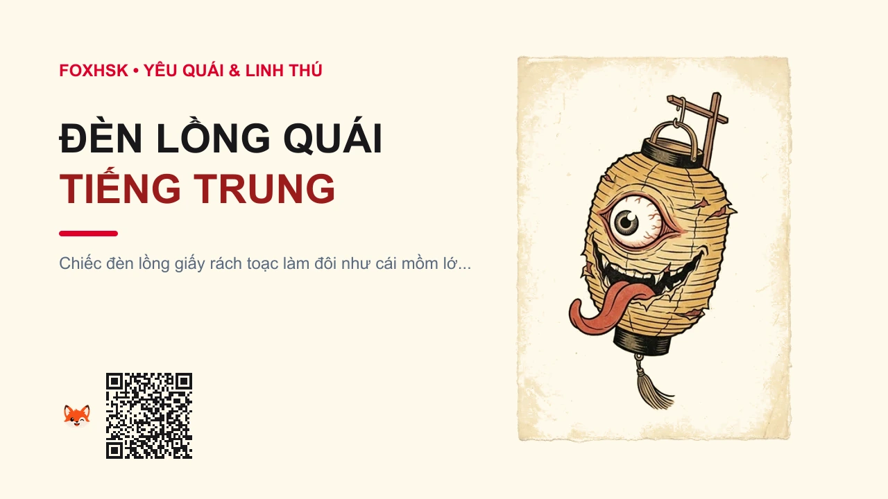 Đèn Lồng Quái Tiếng Trung Là Gì? (提灯妖 - tídēngyāo) • Nguồn Gốc Tsukumogami truyền, Dấu Ấn Pop Culture & Phương Pháp Hóa Giải - FoxHSK