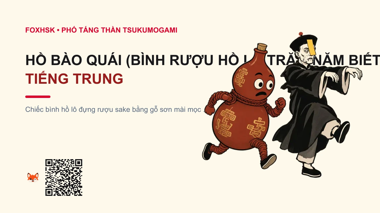 Hồ Bào Quái (Bình Rượu Hồ Lô Trăm Năm Biết Đi) Tiếng Trung Là Gì? (葫芦精 - húlujīng) • Nguồn Gốc Truyền thuyết đồ vật cổ, Dấu Ấn Pop Culture & Phương Pháp Hóa Giải - FoxHSK