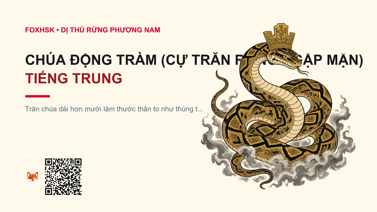 Chúa Động Tràm (Cự Trăn Rừng Ngập Mặn) Tiếng Trung Là Gì? (白千层林蛇王 - báiqiāncéng lín shéwáng) • Nguồn Gốc Rừng tràm U Minh & Rừng, Dấu Ấn Pop Culture & Phương Pháp Hóa Giải - FoxHSK