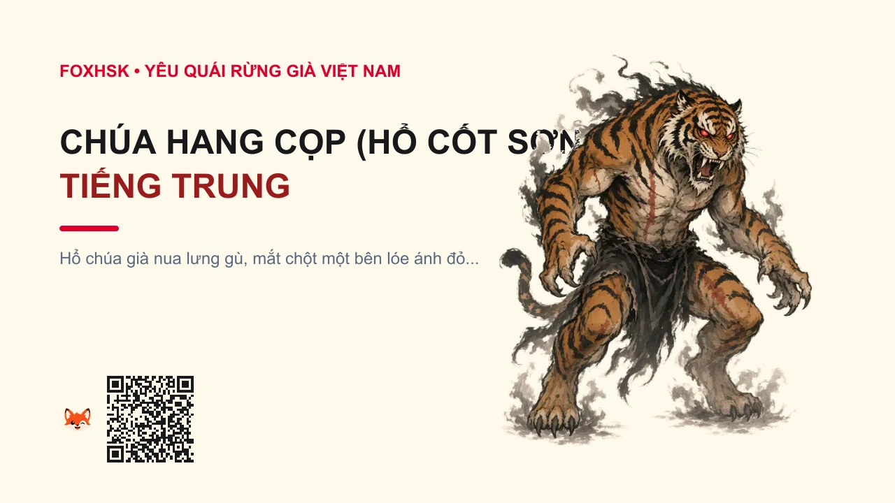 Chúa Hang Cọp (Hổ Cốt Sơn Quân) Tiếng Trung Là Gì? (虎骨山君 - hǔgǔ shānjūn) • Nguồn Gốc Truyền thuyết thợ săn, Dấu Ấn Pop Culture & Phương Pháp Hóa Giải - FoxHSK