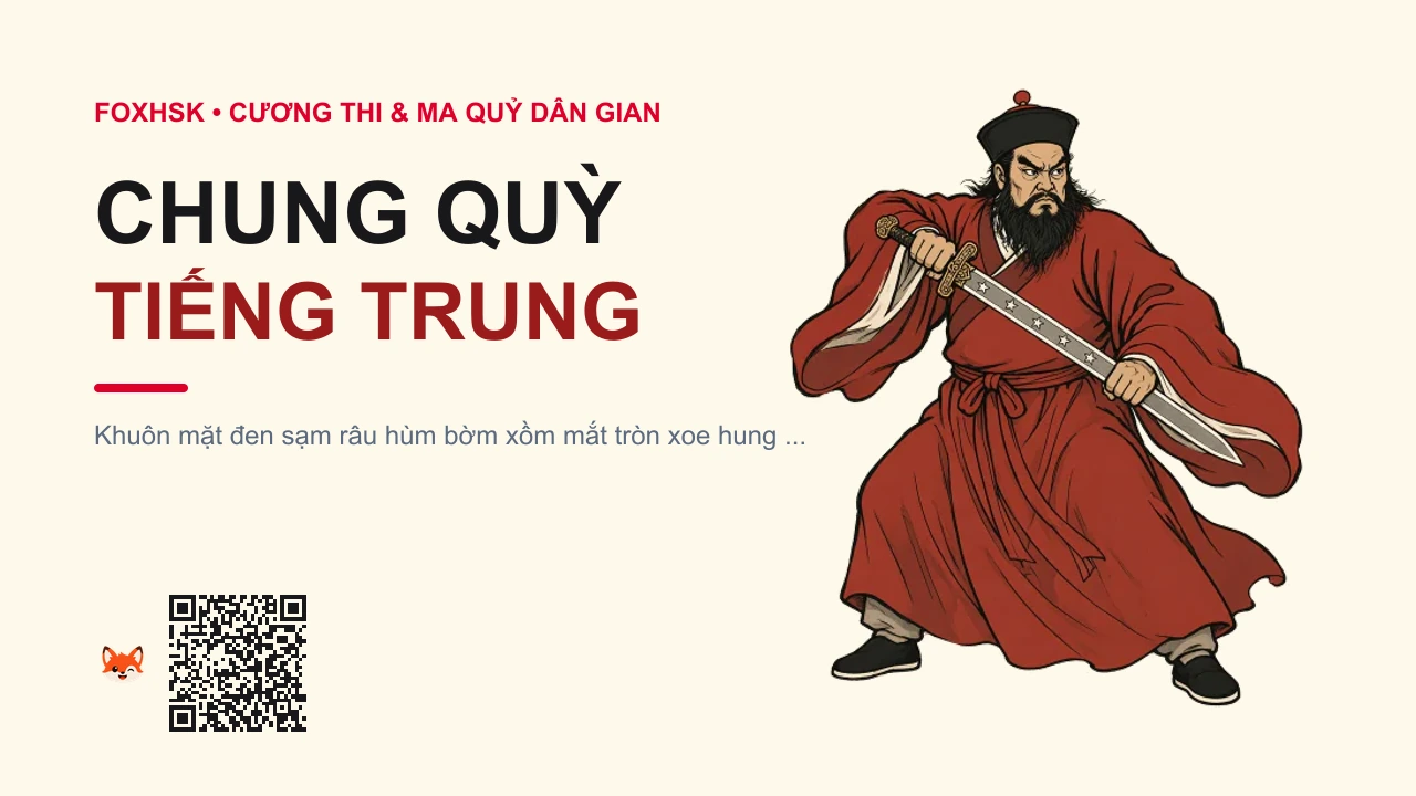 Chung Quỳ Tiếng Trung Là Gì? (钟馗 - zhōng kuí) • Nguồn Gốc Đường triều dã sử, Đường, Dấu Ấn Pop Culture & Phương Pháp Hóa Giải - FoxHSK