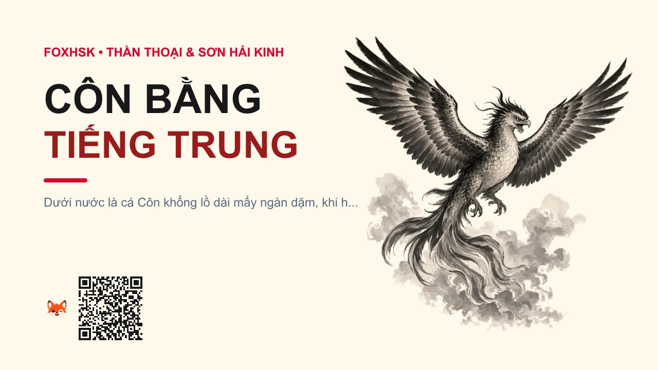 Côn Bằng Tiếng Trung Là Gì? (鲲鹏 - kūnpéng) • Nguồn Gốc Trang Tử • Tiêu Dao Du,, Dấu Ấn Pop Culture & Phương Pháp Hóa Giải - FoxHSK