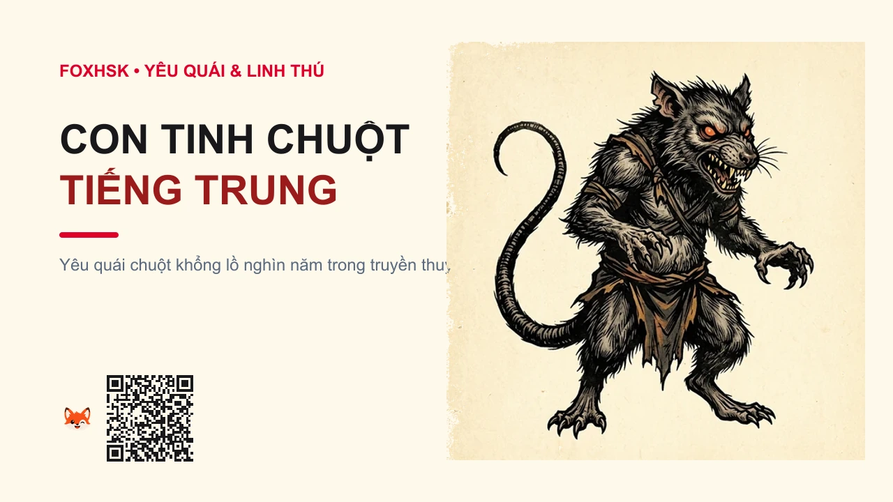Con Tinh Chuột Tiếng Trung Là Gì? (巨鼠精 - jùshǔjīng) • Nguồn Gốc Lĩnh Nam Chích Quái, Cổ, Dấu Ấn Pop Culture & Phương Pháp Hóa Giải - FoxHSK