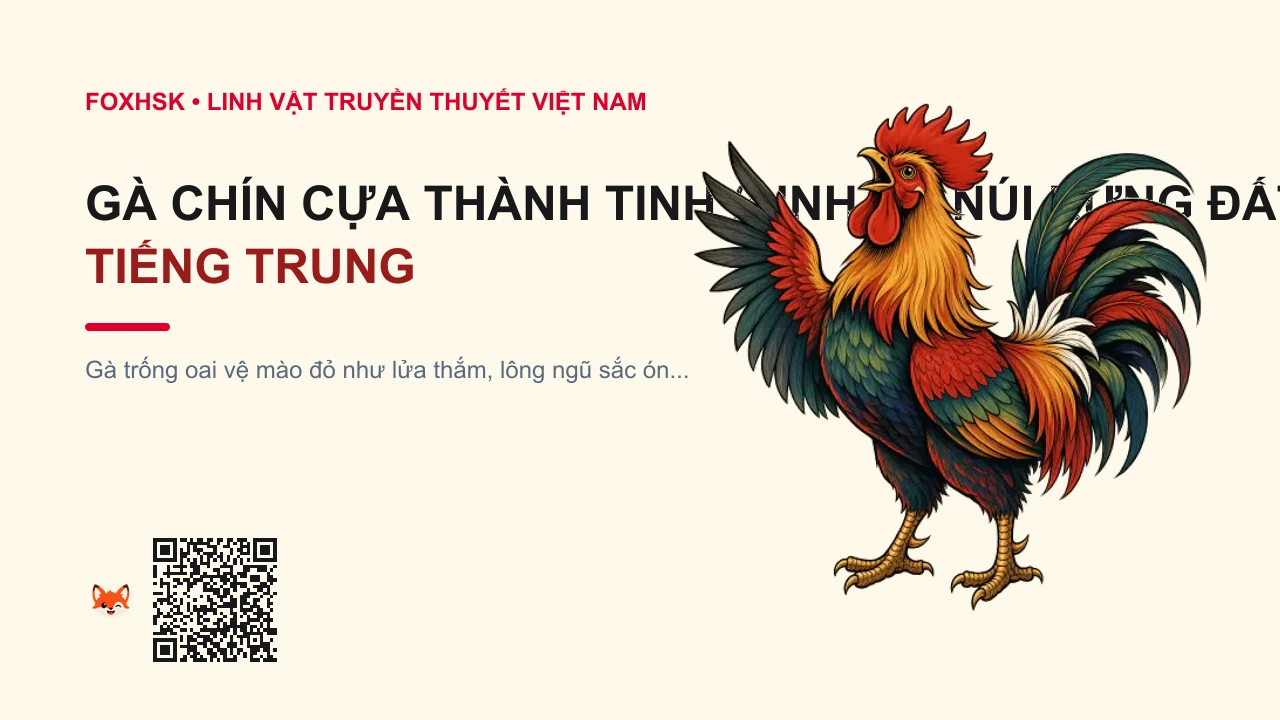 Gà Chín Cựa Thành Tinh (Linh Kê Núi Rừng Đất Tổ) Tiếng Trung Là Gì? (九爪灵鸡 - jiǔzhǎo língjī) • Nguồn Gốc Vùng đất Tổ Phong Châu,, Dấu Ấn Pop Culture & Phương Pháp Hóa Giải - FoxHSK