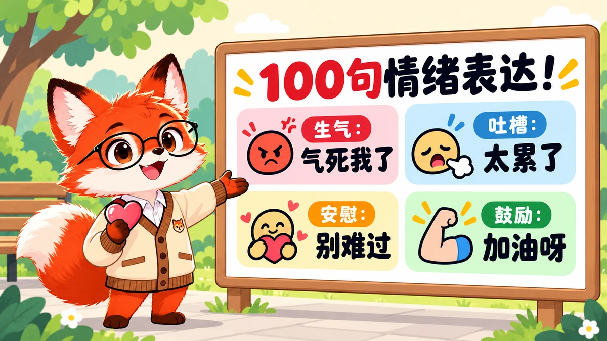 100 Câu Biểu Đạt Cảm Xúc: Tức Giận, Phàn Nàn, Xả Stress & An Ủi Bằng Tiếng Trung - FoxHSK