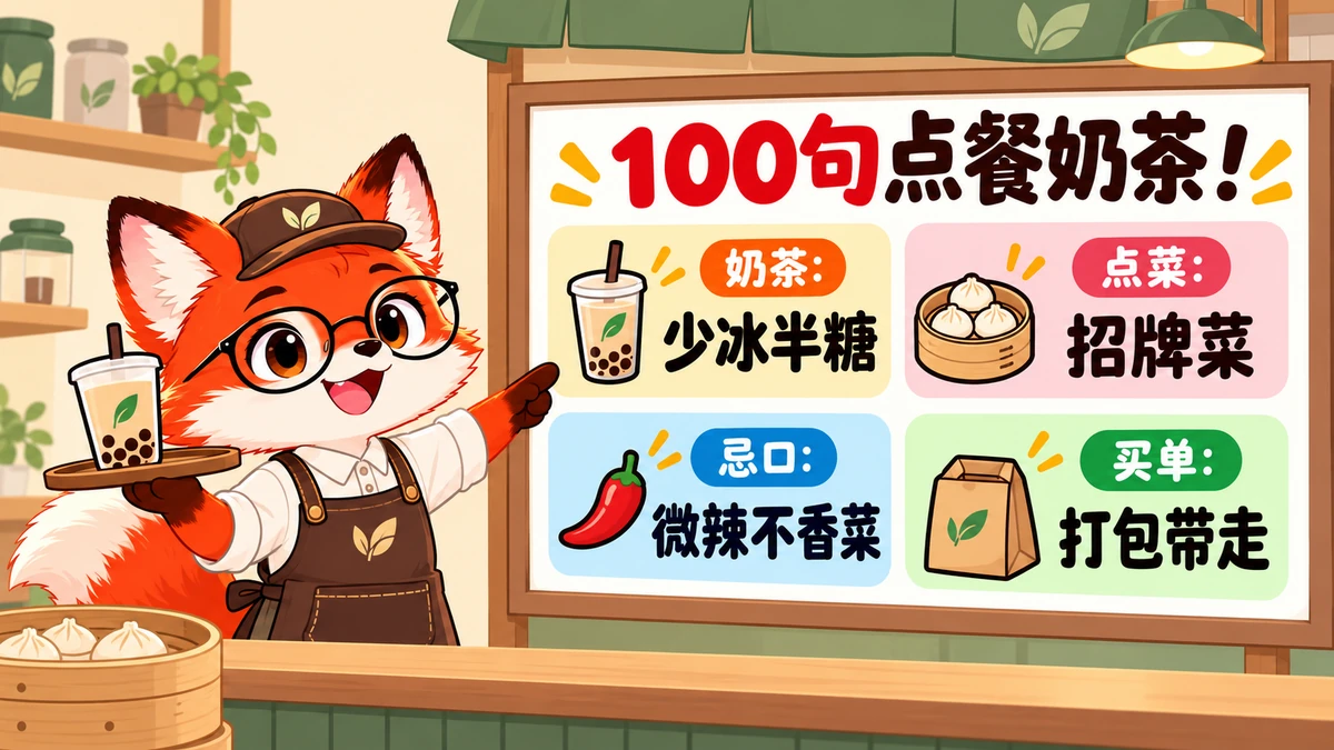 100 Từ Vựng & Mẫu Câu Gọi Đồ Ăn, Trà Sữa, Nhà Hàng Trung Quốc - FoxHSK