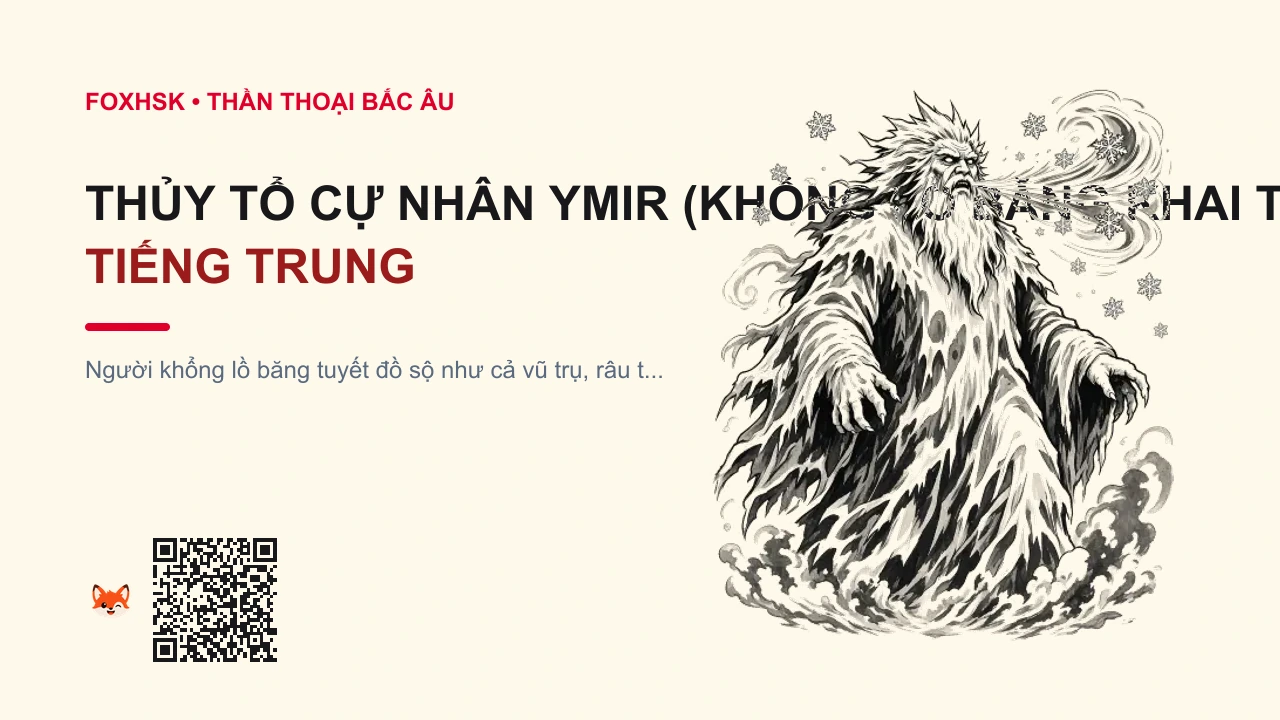 Thủy Tổ Cự Nhân Ymir (Khổng Lồ Băng Khai Thiên Lập Địa) Tiếng Trung Là Gì? (尤弥尔 - yóumí'ěr) • Nguồn Gốc Vực sâu Ginnungagap thuở, Dấu Ấn Pop Culture & Phương Pháp Hóa Giải - FoxHSK