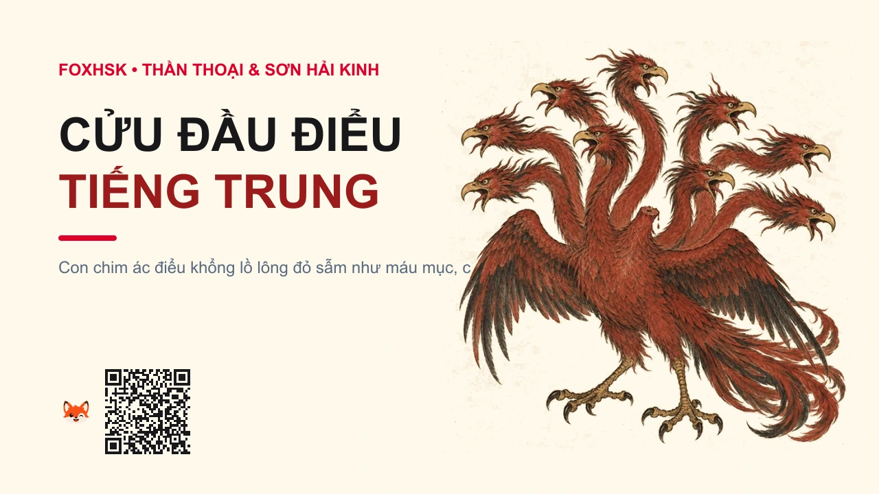 Cửu Đầu Điểu Tiếng Trung Là Gì? (九头鸟 - jiǔtóuniǎo) • Nguồn Gốc Kinh Sở Tuế Thời Ký, Tây, Dấu Ấn Pop Culture & Phương Pháp Hóa Giải - FoxHSK