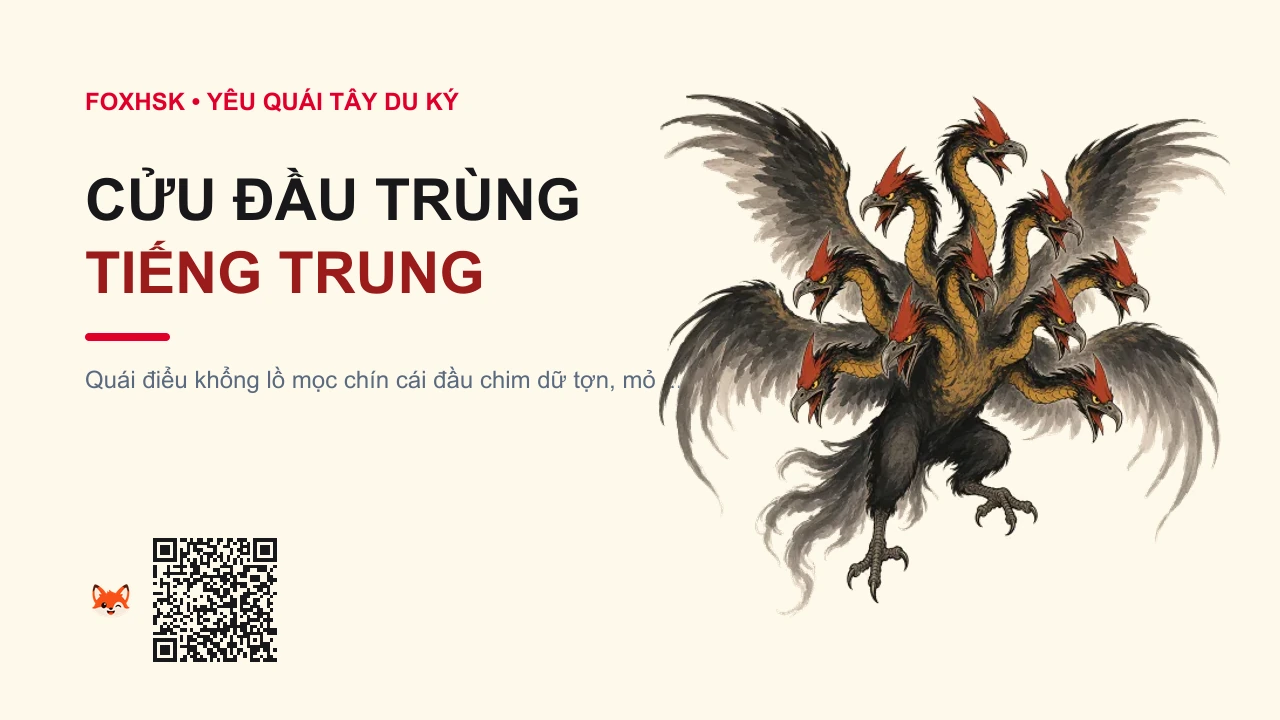 Cửu Đầu Trùng Tiếng Trung Là Gì? (九头虫 - jiǔtóuchóng) • Nguồn Gốc Tây Du Ký, Đầm Bích Ba,, Dấu Ấn Pop Culture & Phương Pháp Hóa Giải - FoxHSK