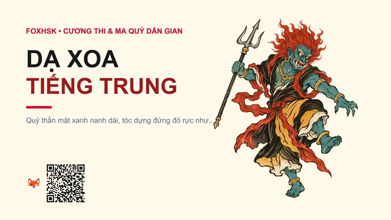 Dạ Xoa Tiếng Trung Là Gì? (夜叉 - yèchā) • Nguồn Gốc Kinh điển Phật giáo Bắc, Dấu Ấn Pop Culture & Phương Pháp Hóa Giải - FoxHSK