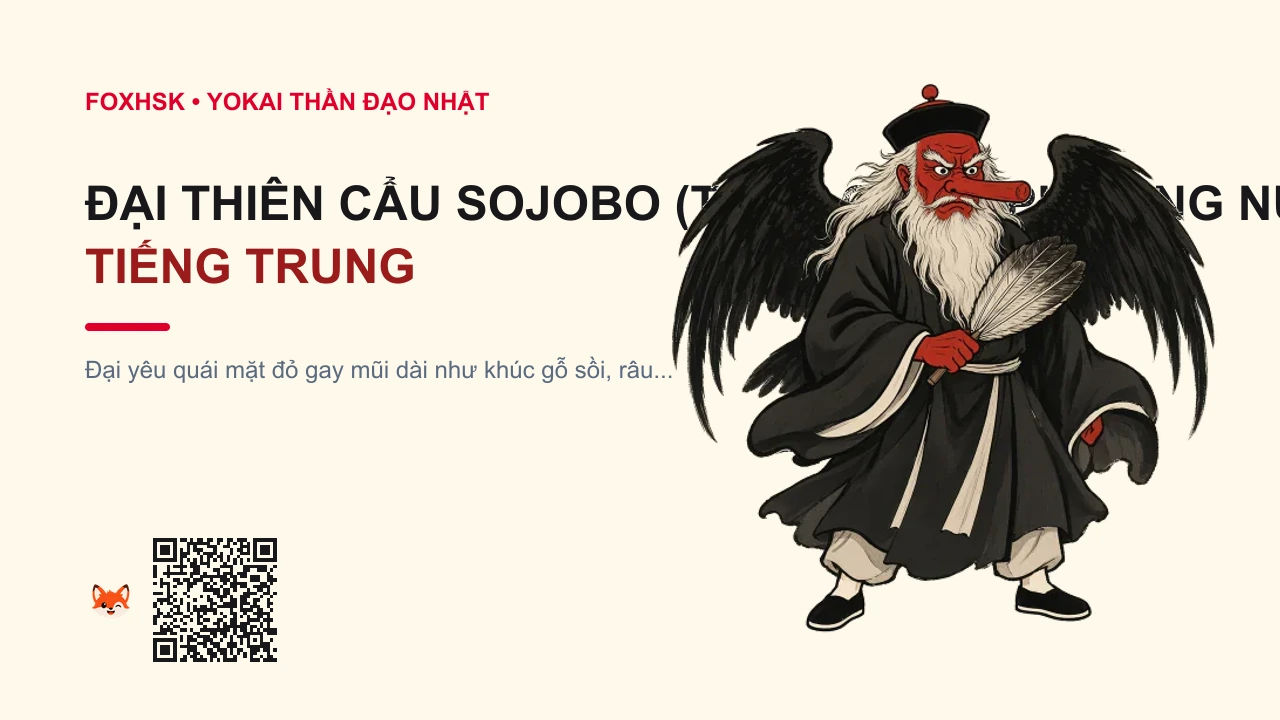 Đại Thiên Cẩu Sojobo (Tăng Chính Phường Núi Kurama) Tiếng Trung Là Gì? (鞍马山大天狗 - ānmǎshān dàtiāngǒu) • Nguồn Gốc Thần thoại núi Kurama,, Dấu Ấn Pop Culture & Phương Pháp Hóa Giải - FoxHSK