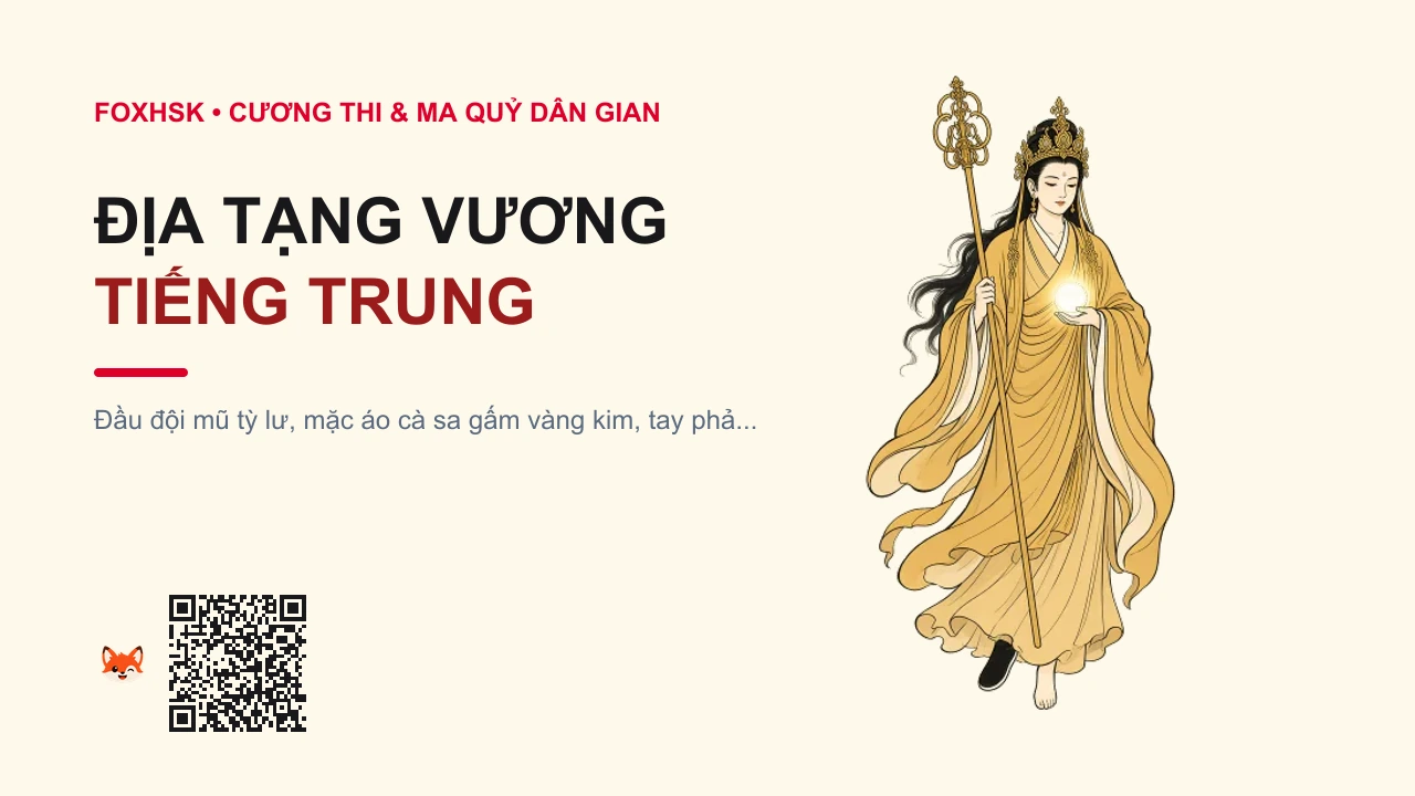 Địa Tạng Vương Tiếng Trung Là Gì? (地藏王 - dìzàngwáng) • Nguồn Gốc Kinh Địa Tạng Bồ Tát Bổn, Dấu Ấn Pop Culture & Phương Pháp Hóa Giải - FoxHSK