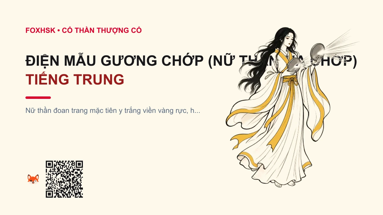 Điện Mẫu Gương Chớp (Nữ Thần Tia Chớp) Tiếng Trung Là Gì? (电母 - diànmǔ) • Nguồn Gốc Đạo giáo Thần Ma Cổ, Dấu Ấn Pop Culture & Phương Pháp Hóa Giải - FoxHSK