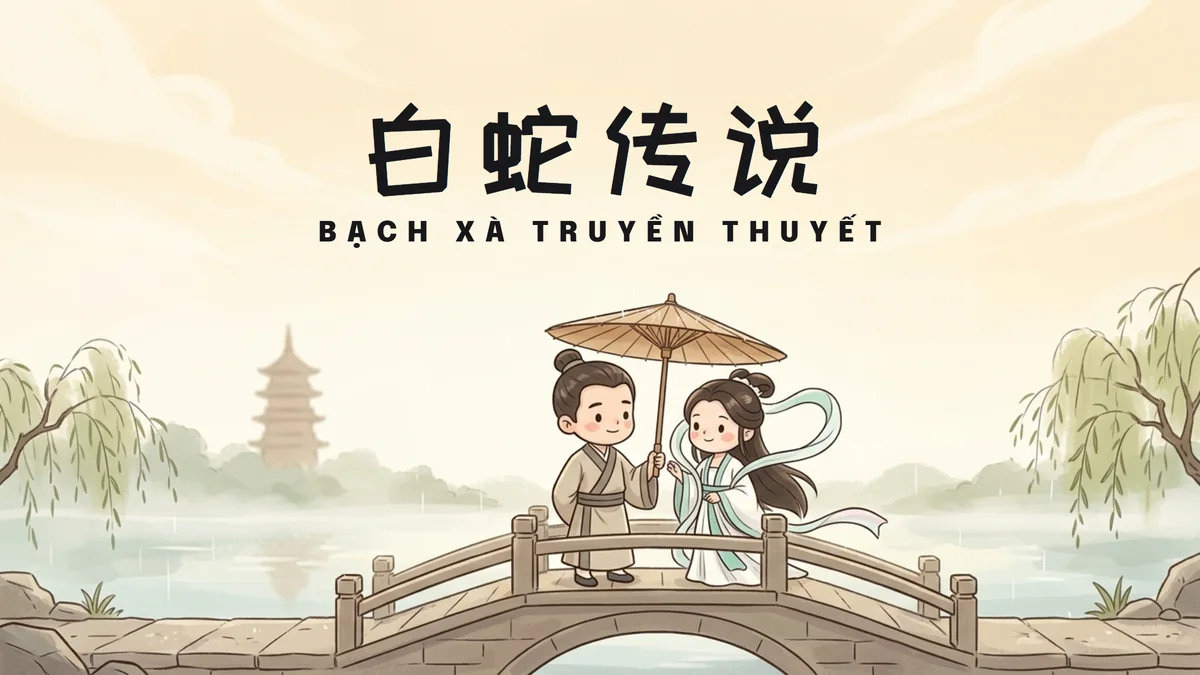 Điển Tích Bạch Xà Truyền Thuyết: Đoạn Kiều Mượn Ô & Tình Duyên Ngàn Năm Của Bạch Tố Trinh - Hứa Tiên - FoxHSK