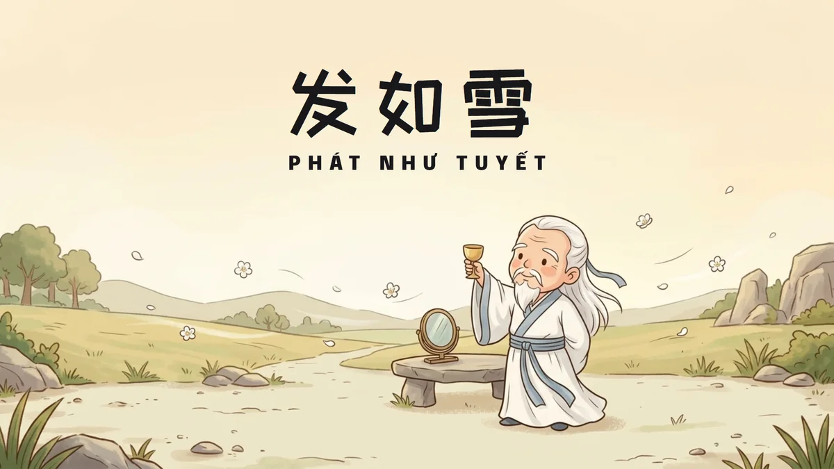 Điển Tích Phát Như Tuyết (发如雪): Bạch Phát Tam Thiên Trượng, Kiếp Tương Phùng & Ý Thơ Tương Tiến Tửu Của Lý Bạch - FoxHSK