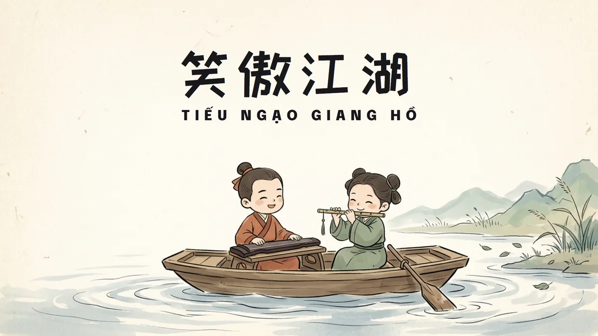 Điển Tích Tiếu Ngạo Giang Hồ (笑傲江湖): Cầm Tiêu Hợp Tấu & Khúc Ca Khoáng Đạt Thương Hải Nhất Thanh Tiếu - FoxHSK