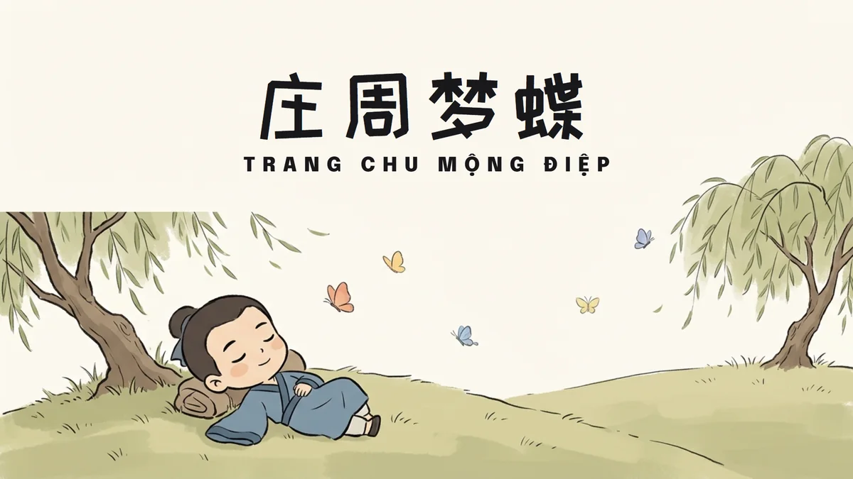 Điển Tích Trang Chu Mộng Điệp (庄周梦蝶): Giấc Mộng Hóa Bướm & Triết Lý Hư Ảo Nhân Sinh Trong Tân Uyên Ương Hồ Điệp Mộng - FoxHSK